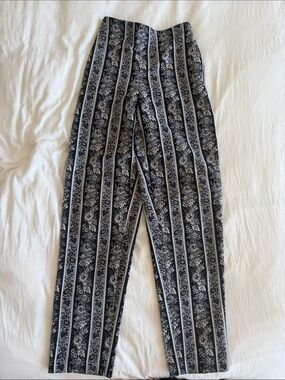 Ralph Lauren Floral High-Waist Dress Pants w/ Elastic Waist